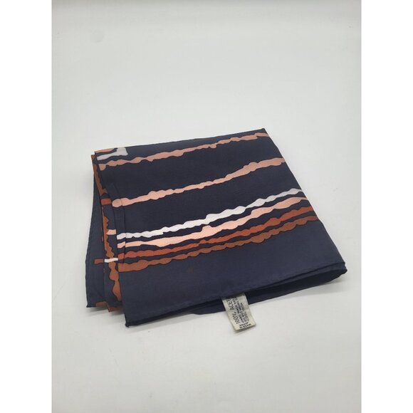 VTG Scarf Acetate Eastman 27" 1970s Geometric Abstract Japan Water Repellent - Picture 2 of 7